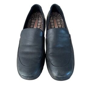 Rockport Women's Black Leather‎ Loafers Wide Width Slip On Shoes 8W